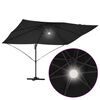 vidaXL Senčnik Črna 351 x 250 x 253 cm Poliester in aluminij