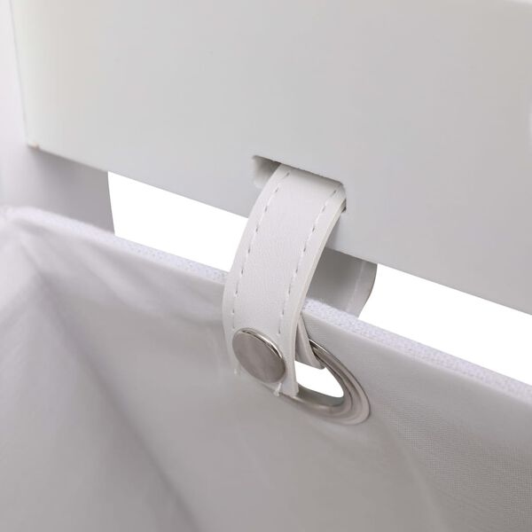 vidaXL 4-nadstropno stojalo s košarami belo 35x35x125 cm les