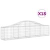 vidaXL Obokane gabion ko&scaron;are 18 kosov 200x30x40/60 cm pocinkano železo
