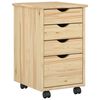 vidaXL Gležnji kabinet Rjava 34 x 39 x 56 cm Masivna borovina