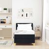 vidaXL Postelja z vzmetnico z vzmetnico Črna 200 x 80 cm Poliester