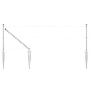 vidaXL Ograjni stebri 13 pcs srebrna Ø32mm 80 cm Pocinkano jeklo