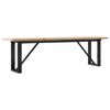 vidaXL Klubska mizica O okvir 160x40x45,5cm trdna borovina jeklo