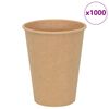 vidaXL Papirnate skodelice za kavo 1000 kosov 300 ml rjave barve