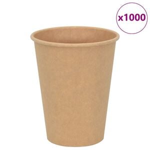 vidaXL Papirnate skodelice za kavo 1000 kosov 300 ml rjave barve