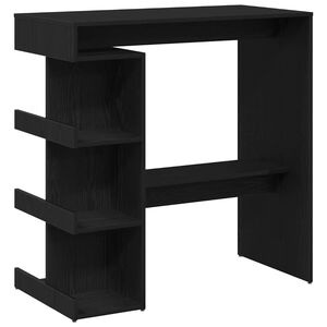 vidaXL Barska miza 100 x 48 x 101,5 cm Inženirski les Črna Orehovina