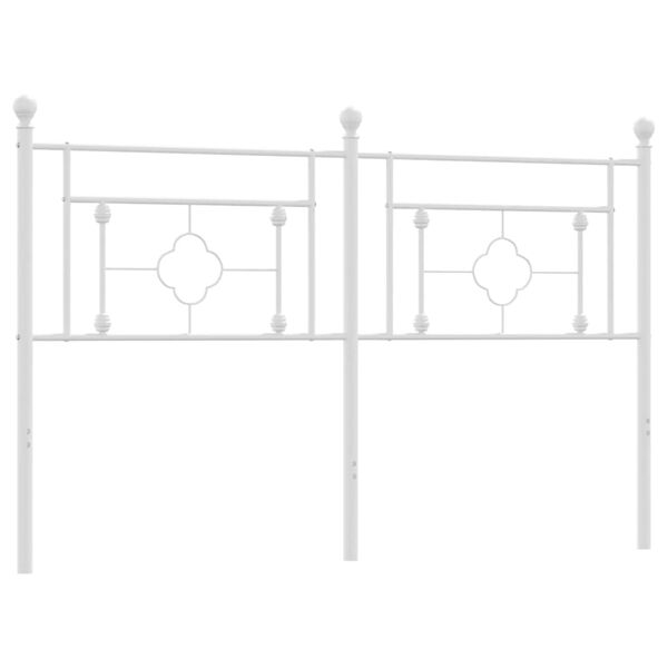 vidaXL Kovinsko vzglavje belo 160 cm