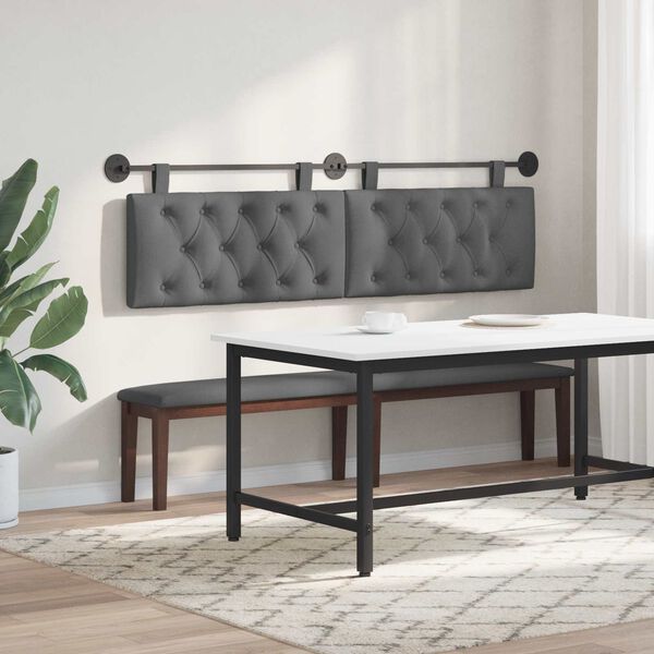 vidaXL Visoki naslon za glavo Temno siva 190 x 55 x 7 cm blago