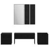vidaXL Komplet pohi&scaron;tva za predsobo z ogledalom 6 pcs Konstruiran les