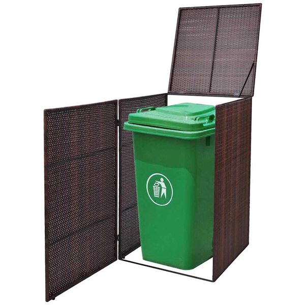 vidaXL Lopa za smetnjak Rjava 76 x 78 x 123 cm