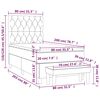 vidaXL Box spring postelja z vzmetnico temno modra 80x200 cm žamet