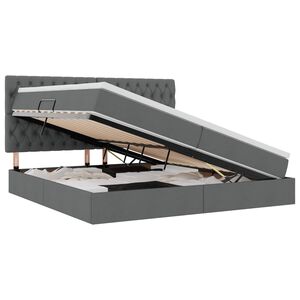 vidaXL Postelja z dodatnim prostorom za shranjevanje in LED osvetlitvijo