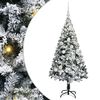 vidaXL Umestno božično drevo Bela 120 cm PVC, jeklo in plastika