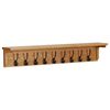 vidaXL Obe&scaron;alo za pla&scaron;če 90x16x16 cm trdna hrastovina