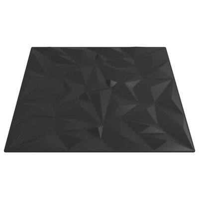 vidaXL Stenski paneli 24 kosov črni 50x50 cm XPS 6 m² ametist