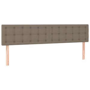 vidaXL Posteljno vzglavje taupe 180x5x78/88 cm blago