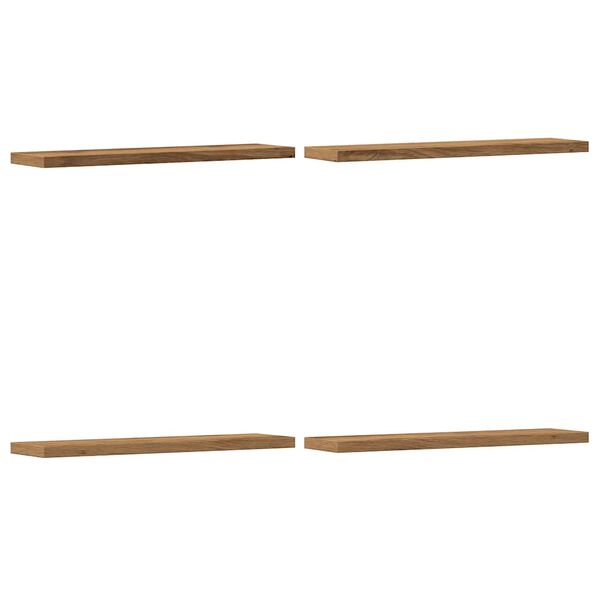 vidaXL Stenske police 4 kosi artisan hrast 40x10x1,5 cm inženirski les