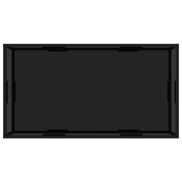 vidaXL Klubska mizica črna 120x60x35 cm kaljeno steklo