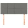 vidaXL Posteljno vzglavje temno sivo 90x5x78/88 cm blago
