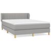 vidaXL Box spring postelja z vzmetnico svetlo siva 140x200 cm blago