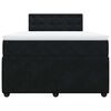 vidaXL Box spring postelja z vzmetnico črna 120x200 cm žamet