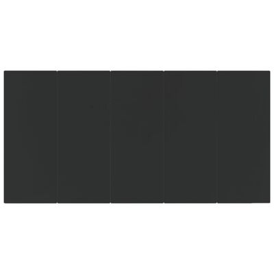 vidaXL Vrtna jedilna garnitura 9-delna z blazinami črno-siv poli ratan