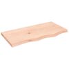 vidaXL Mizna plo&scaron;ča 80x40x(2-4) cm neobdelana trdna hrastovina