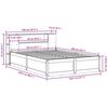 vidaXL Posteljni okvir brez vzmetnice bel 140x200 cm trdna borovina