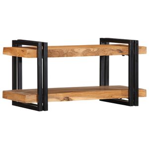 vidaXL Stenska polica 70x33x35 cm Masivni les Akacija