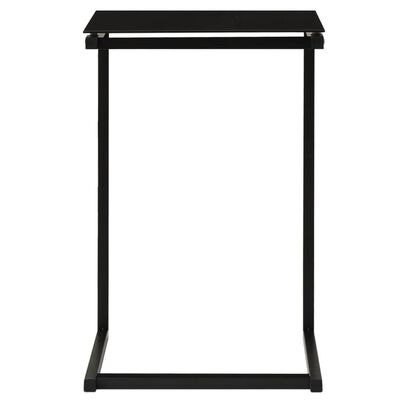 vidaXL Stranska mizica črna 40x40x60 cm kaljeno steklo