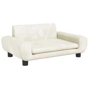 vidaXL Otro&scaron;ki kavč krem 70x45x33 cm žamet
