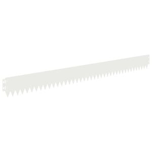vidaXL Robovi trave 10 kos 103 x 10 cm Jeklo Bela