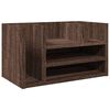 vidaXL Organizator za pisalno mizo rjavi hrast 44,5x24x25 cm inž. les