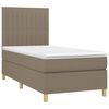 vidaXL Box spring postelja z vzmetnico taupe 80x200 cm blago