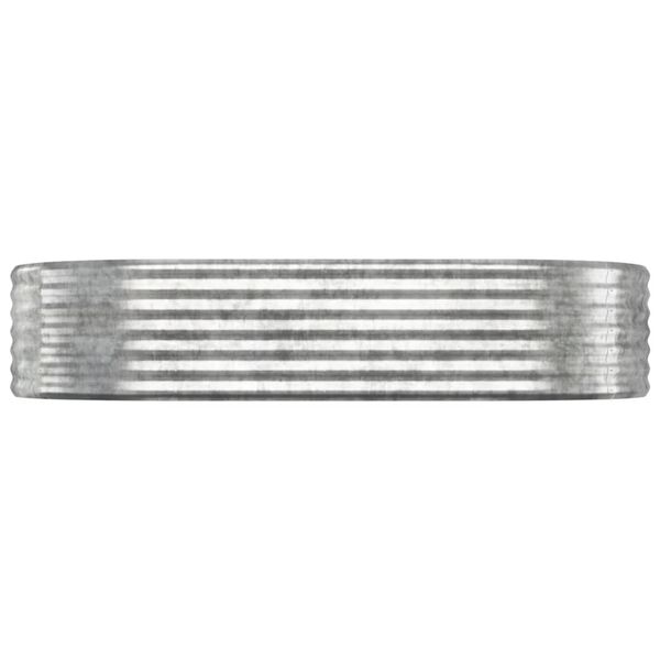 vidaXL Visoka greda iz cinkanega jekla 175x100x36 cm srebrna