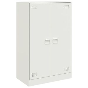 vidaXL Komoda bela 67x39x107 cm jeklo