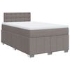 vidaXL Box spring postelja z vzmetnico taupe 120x190 cm blago