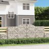 vidaXL Obokane gabion ko&scaron;are 17 kosa 300x50x120/140cm pocinkano železo