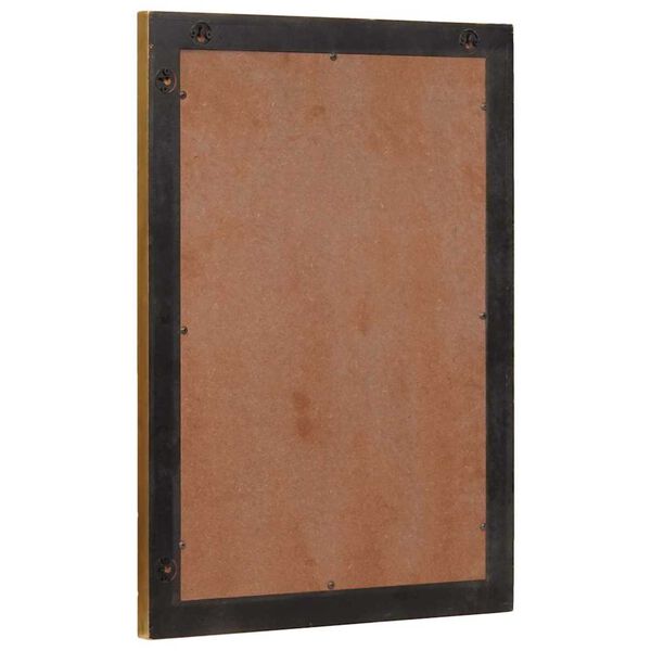 vidaXL Ogledalo za kopalnico Črna in zlata 50 x 2,5 x 70 cm