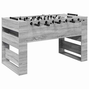 vidaXL Namizni nogomet Siva Sonoma 146,5 x 74 x 85 cm Inženirski les