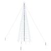 vidaXL LED božično drevesce EKENAS 400 cm 800 LED Hladno bela Jeklo
