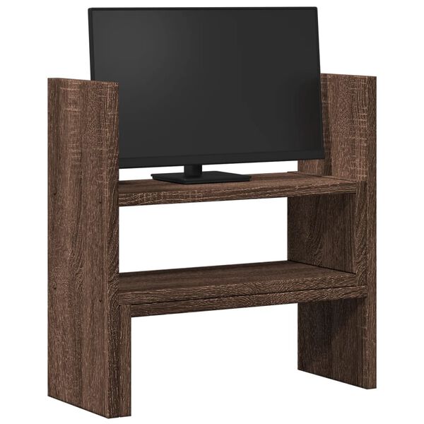 vidaXL Organizator za mizo nastavljiv rjavi hrast 40x17x41 cm les