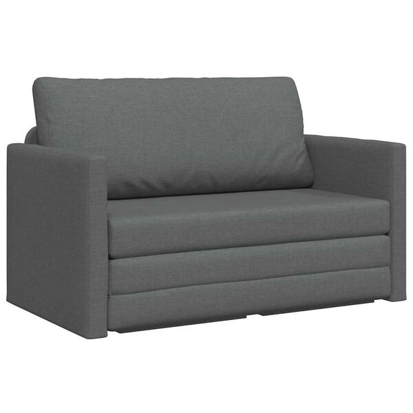 vidaXL Sofa postelja 110cm Temno siva blago