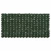 vidaXL Ograja za balkon z listi Temno zelena 200 x 100 cm