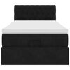 vidaXL Otomanski posteljni okvir z vzmetnico črn 80x200 cm žamet