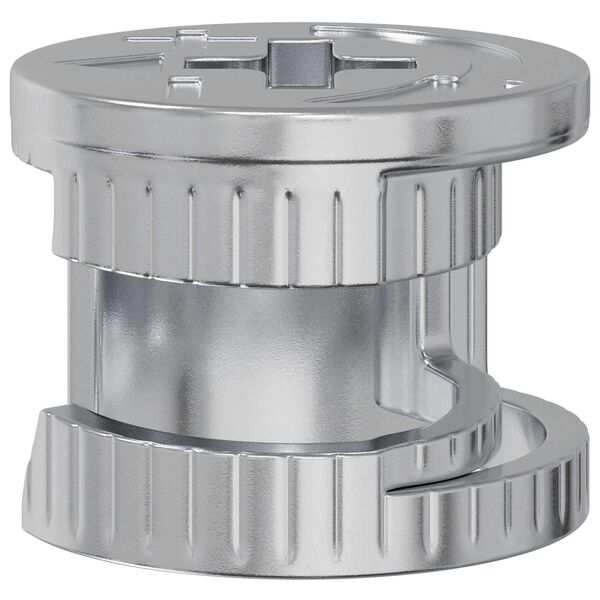 vidaXL Matice z zamikom 2 pcs srebrna 15 x 11,5 mm Jeklo