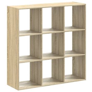 vidaXL Knjižna omara sonoma hrast 102x32x102 cm inženirski les