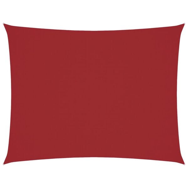 vidaXL Senčno jadro oksford blago pravokotno 6x7 m rdeče