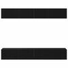 vidaXL Komplet TV omaric 4 pcs Črna Orehovina 100 x 30 x 30 cm