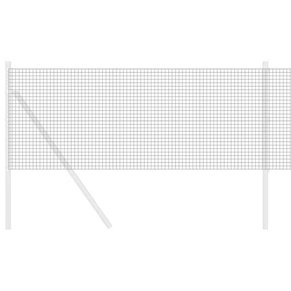 vidaXL Ograja z varjeno žico Siva 0.6 x 25 m